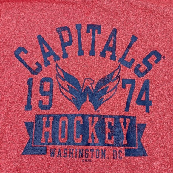 Washington DC Capitals Hockey NHL Unisex Small Shirt Long Sleeve Red Slim Fit - Picture 2 of 10